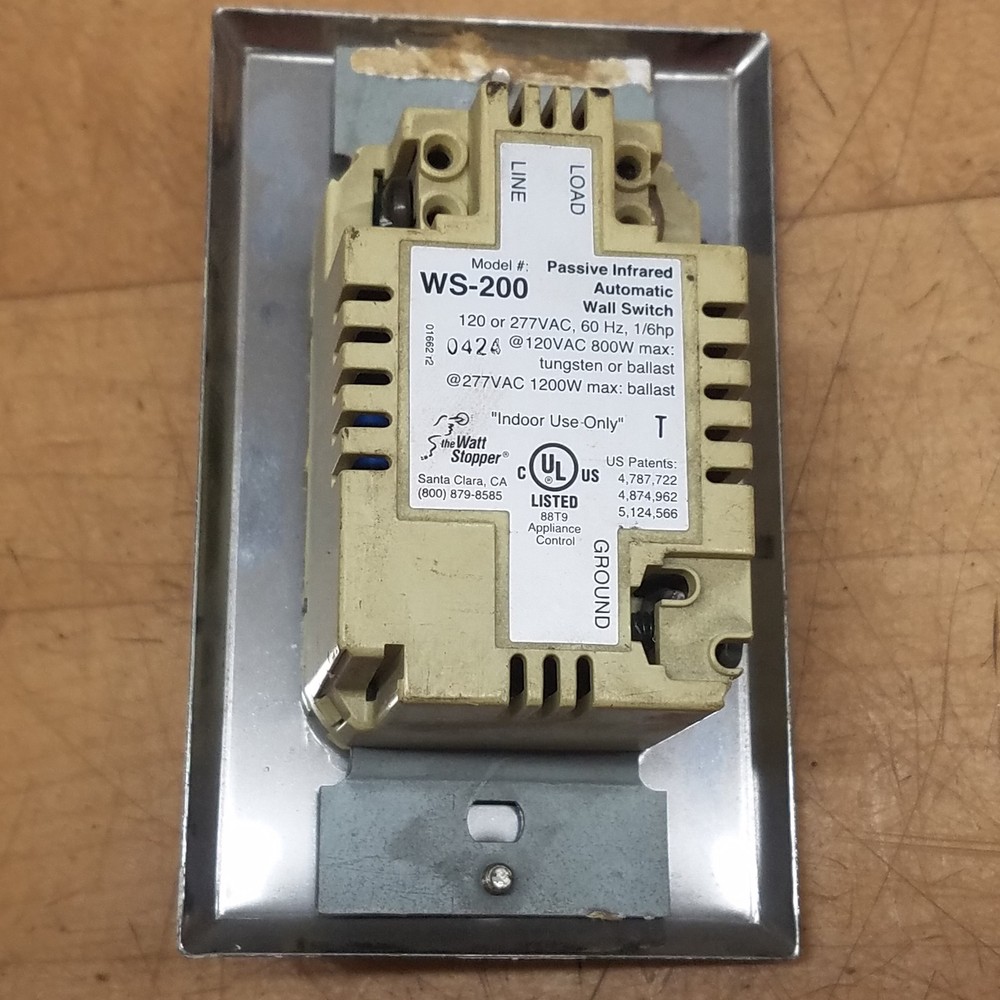 Watt Stoper WS-200 Motion Sensor, Passive Infared Auto Wall Switch, 120/277Vac