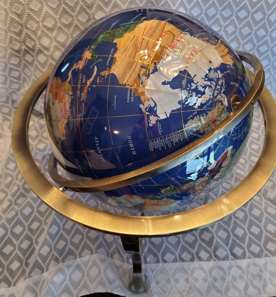 Vintage Semi Precious Stone Globe
