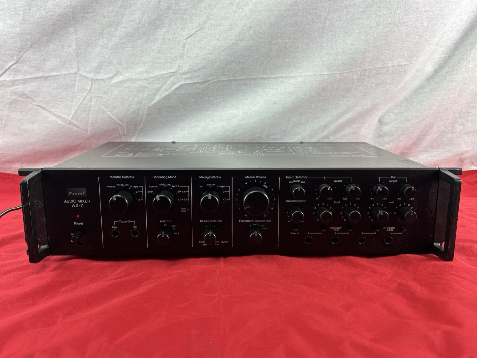 Sansui AX-7 with rack handles Audio Deck Mixer Sound Consolette Preamplifier