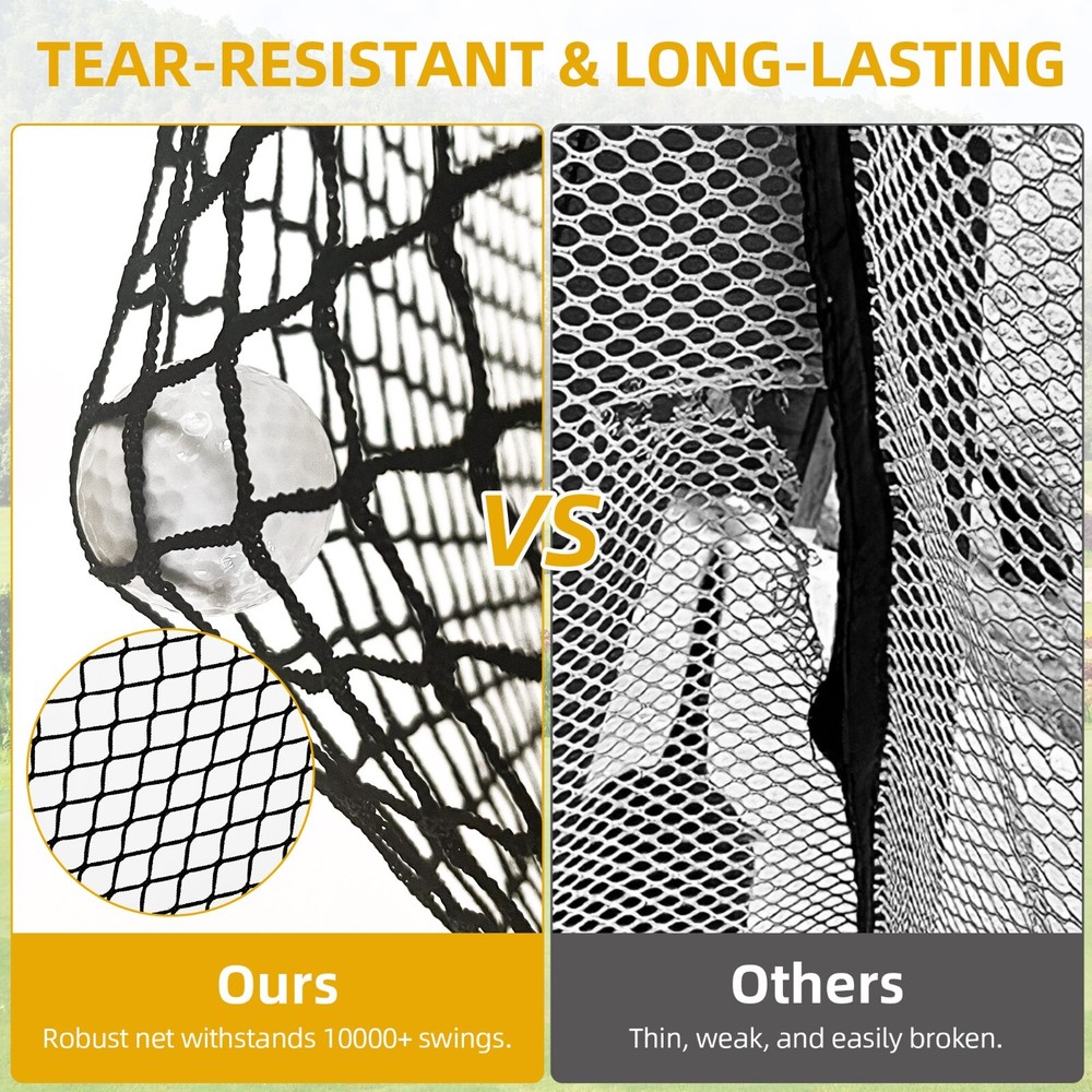 Shopsource 7x7ft Golf Hitting Practice Net with Steel Frame and Target Cloth