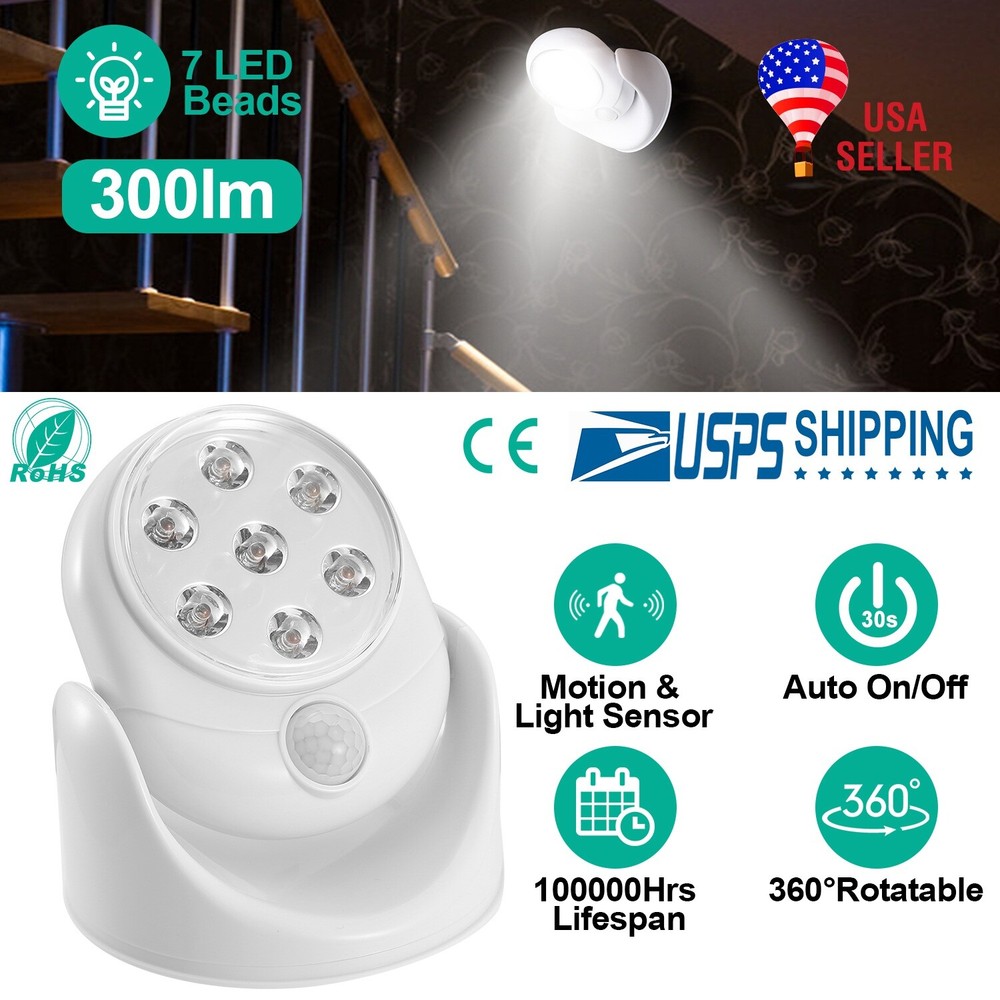 Magnetic LED Lamp Wireless Motion Sensor Light Under Cabinet Closet Auto On/Off
