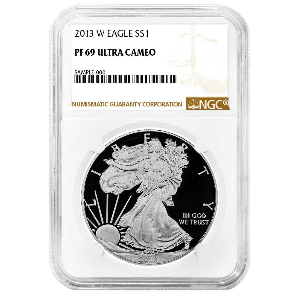 2013-W Proof $1 American Silver Eagle NGC PF69UC Brown Label