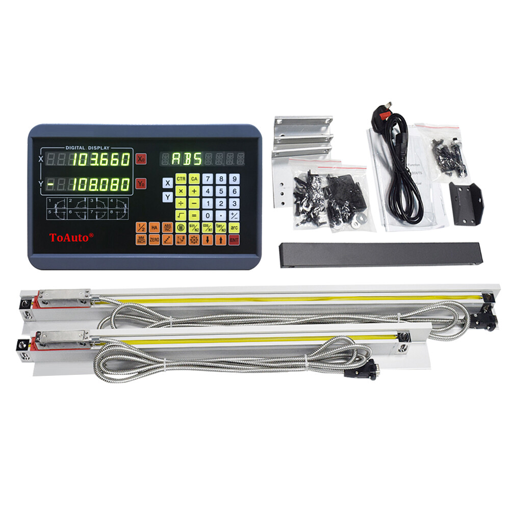 5u Digital Readout Linear Scale Glass Encoder DRO Display for CNC Milling Lathe