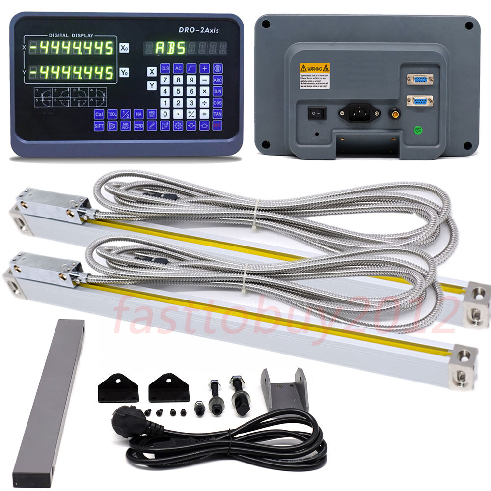 14" 26" Linear Scale w/ DRO 2 Axis Digital Readout Encoder for CNC Lathe Milling