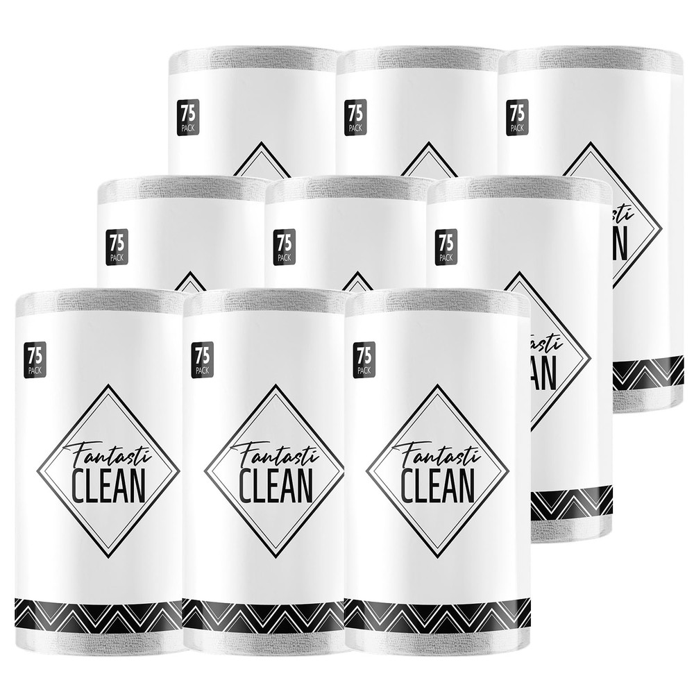 Fantasticlean Microfiber Cleaning Cloth Roll -675 Pack, Tear Away Microfiber ...