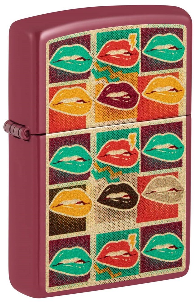 Zippo Lighter: Pop Art Lips - Brick 48653