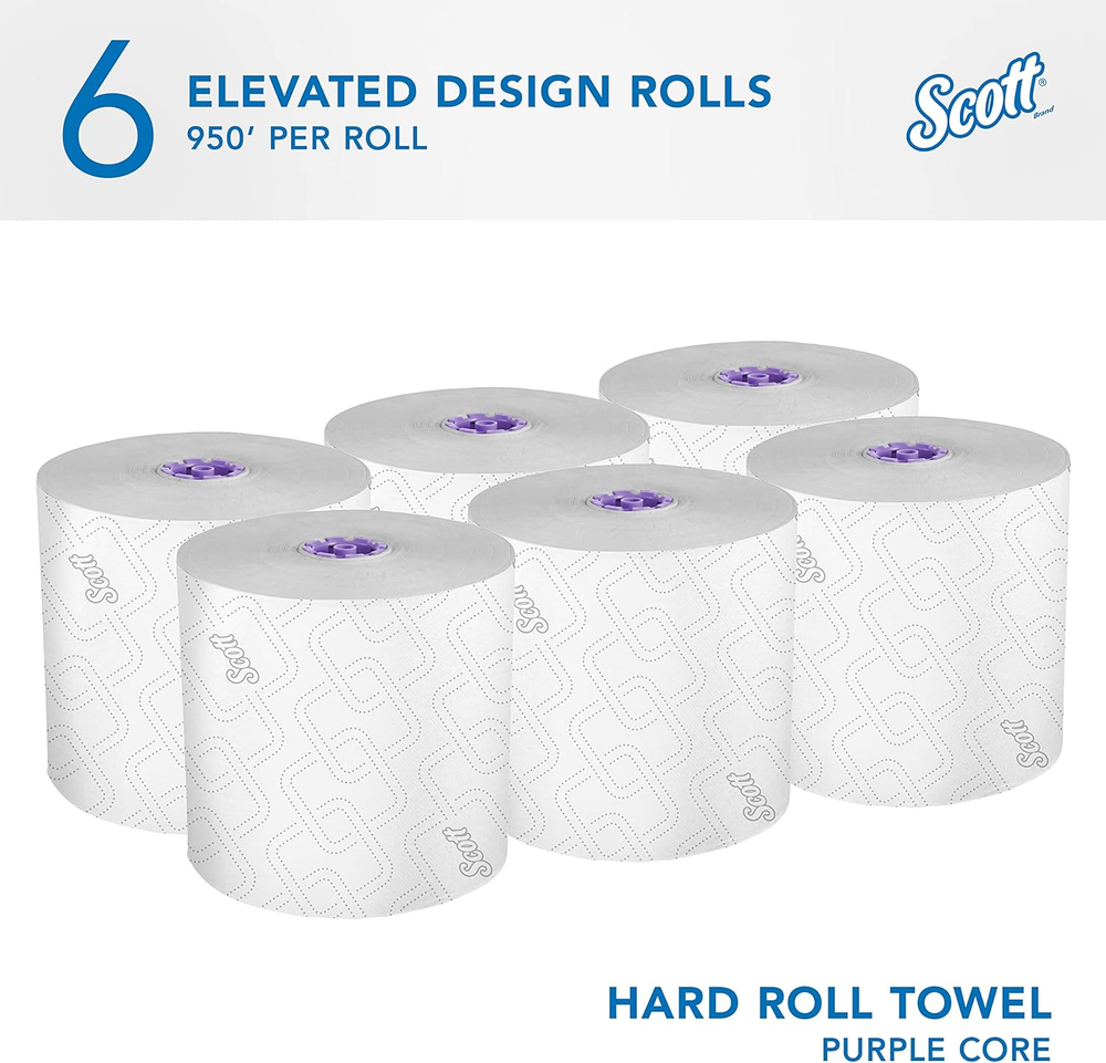 Scott® Essential High-Capacity Hard Roll Towels (02001), with Elevated Design an