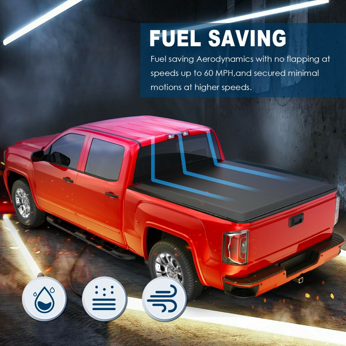 4-FOLD 6.4FT/6.5FT Bed Truck Tonneau Cover For 2003-23 Dodge Ram 1500 2500 3500