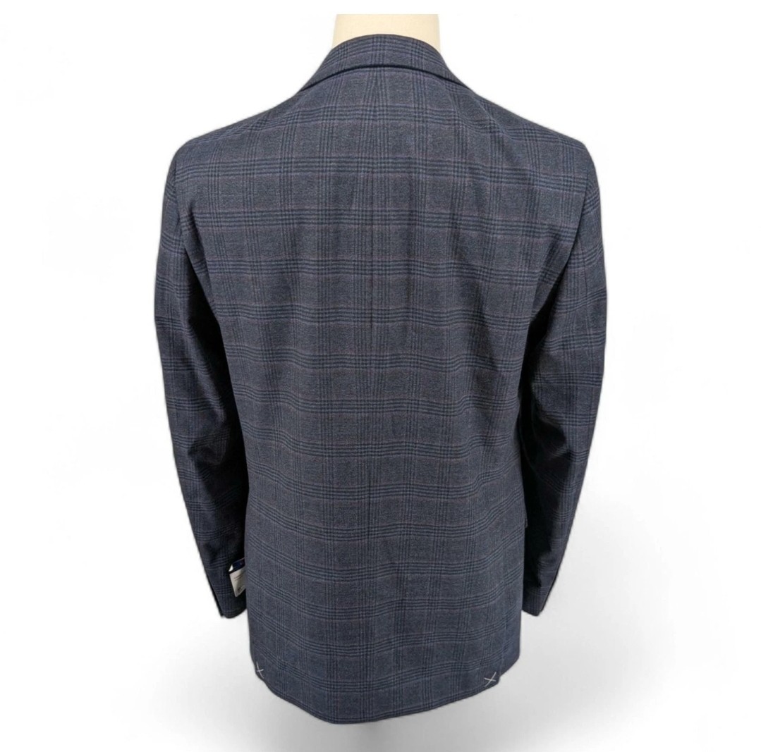 Tommy Hilfiger Mens Modern fit Sport Coat Blazer 38 R Navy Blue Plaid Stretch