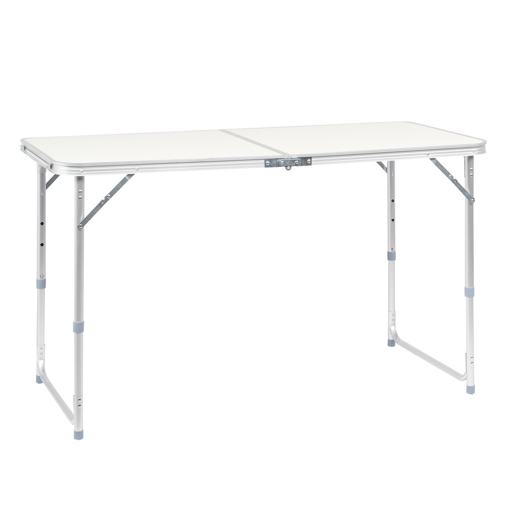 LEADZM 4ft Silver Outdoor Folding Table Aluminium