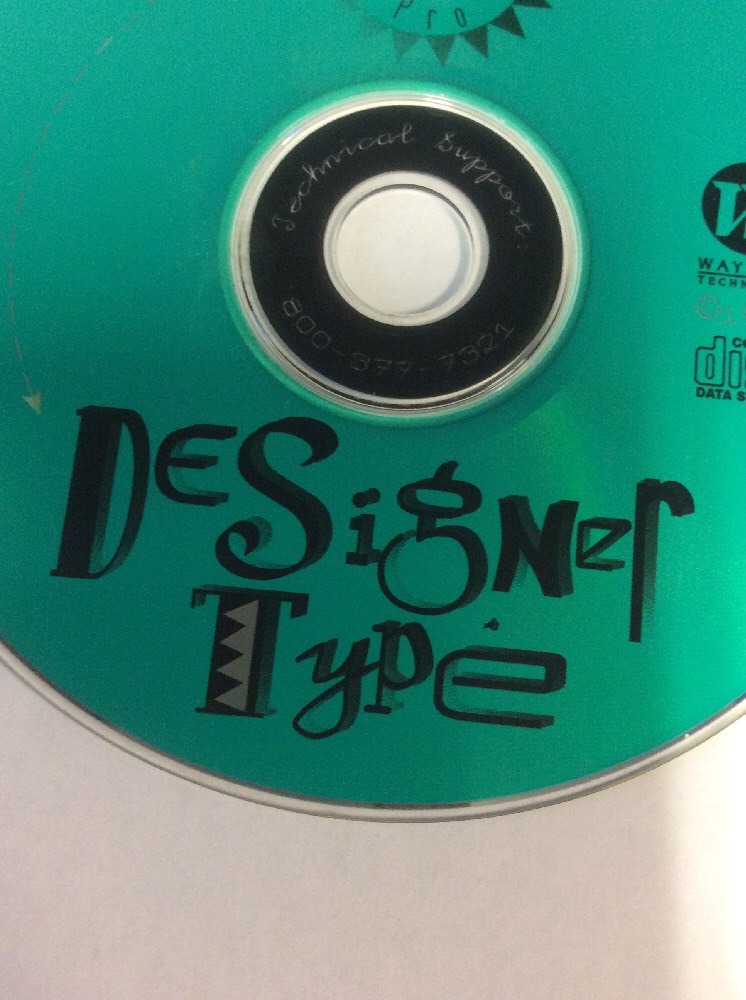 Font 3 Pro Designer Type Wayzata Technology MAC 1994 CD-ROM Software