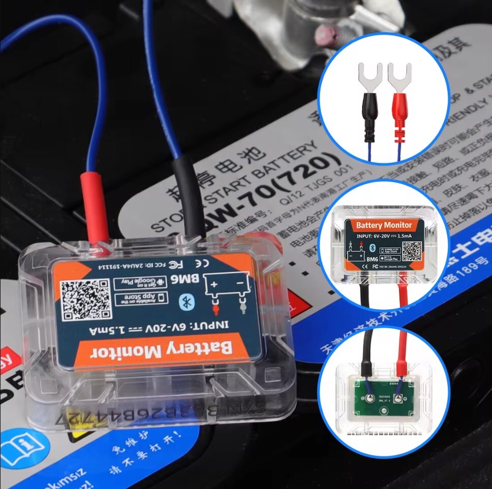 Wireless Battery Tester Load Analyzer 12V Cranking Charging Test For IOS Android