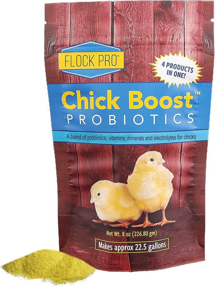 Flock PRO Chick Boost Probiotic Vitamins, Minerals Electrolytes for Chickens 8oz