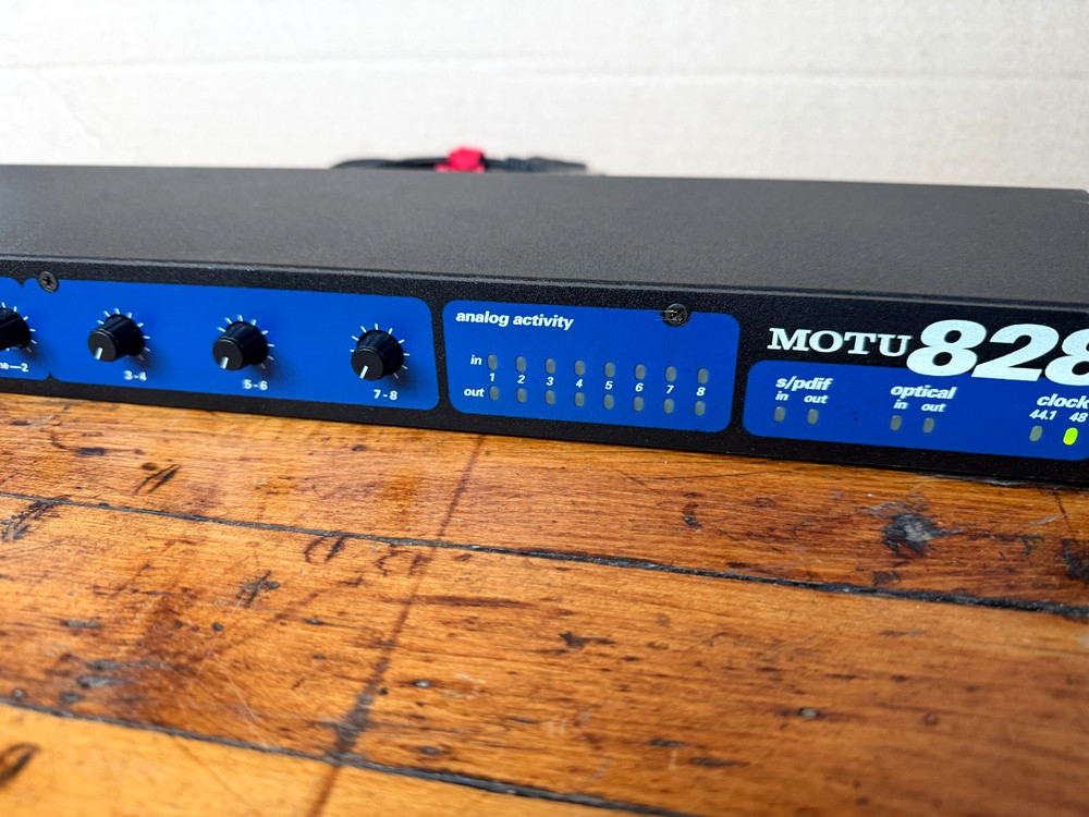 MOTU 828 MK1 Firewire Audio Interface Rack Mount with Cables Tested Working