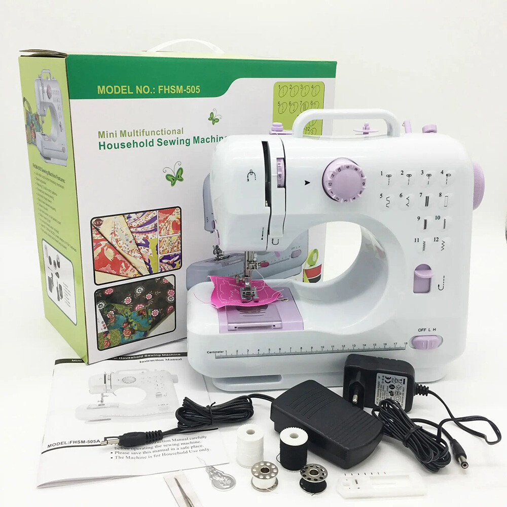 Electric Sewing Machine Portable Crafting Mending Machine 12 Built-In Stitches