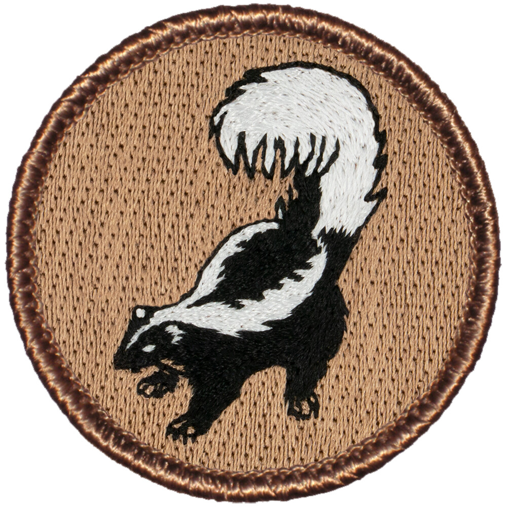 Skunk Patrol Patch - 2" Round Embroidered Patch (035)
