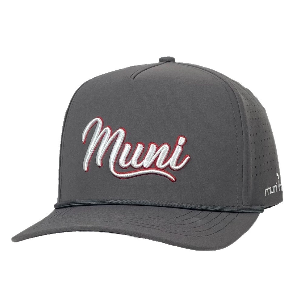 "Muni"  - Funny Golf Hat - Charcoal - Adjustable