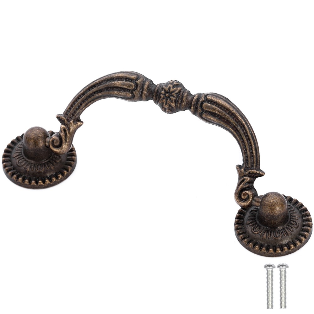 1-10 PACK Drop Bail Dresser Pull Handle Drawer Pulls Rustic Antique Black Bronze