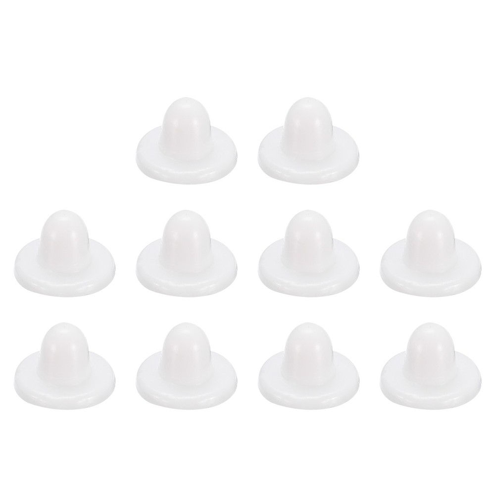 Earring Backs, 50pcs - Silicone Soft Earring Backs for Studs (White,8mm)