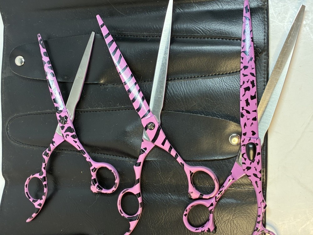 Dog Grooming Shears 3 cases 6 scissors