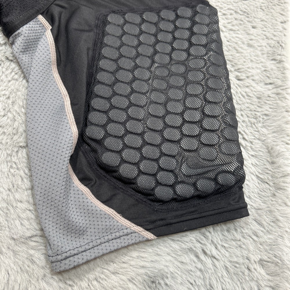 Nike Pro Combat Compression Shorts Mens Large Black Gray Padded Stretch