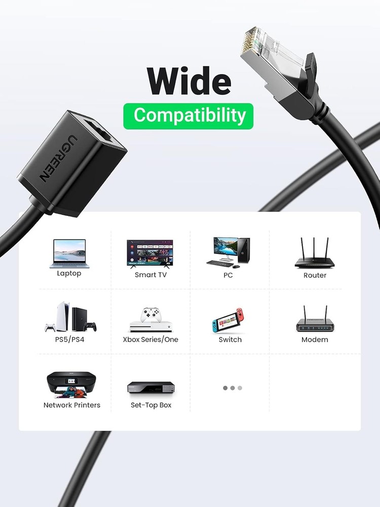 UGREEN Ethernet Extension Cable Cat6 LAN Extender Cat ['3FT']