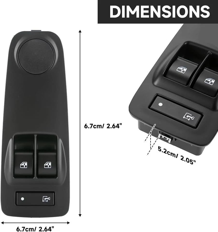 Front Driver Side Master Power Window Switch - Compatible for Ram Promaster 1500