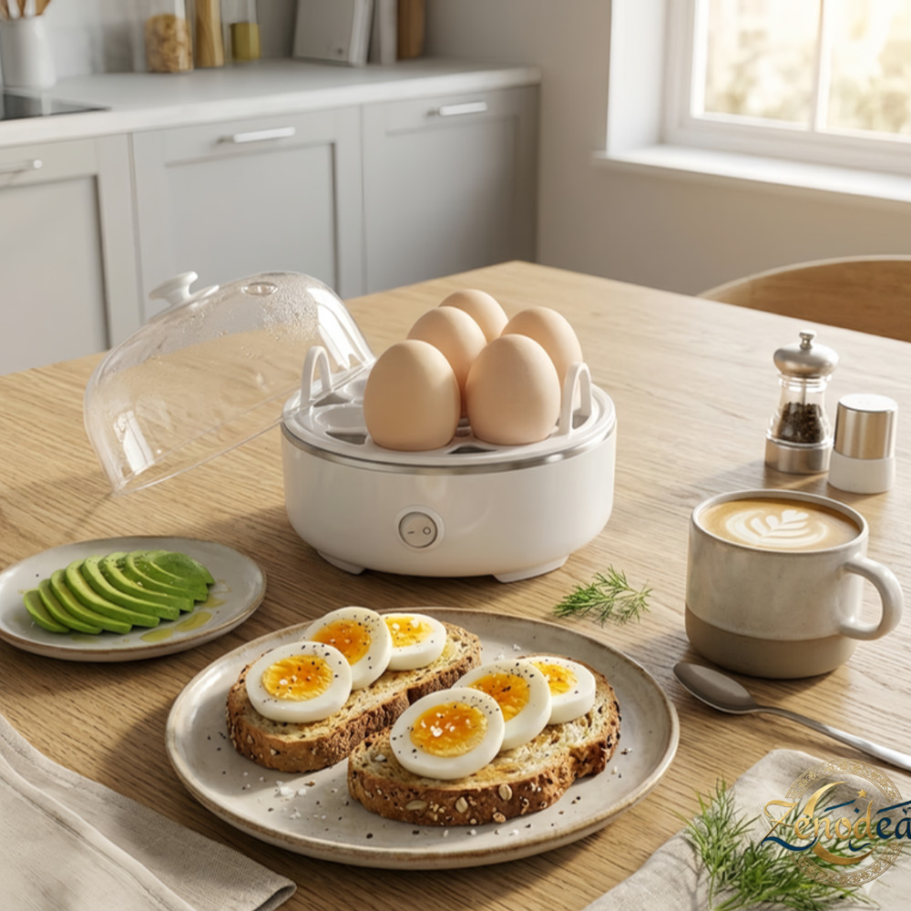Electric Egg Boiler Cooker Automatic Rapid Eggs Steamer 7 Egg Capacity Kitchen A