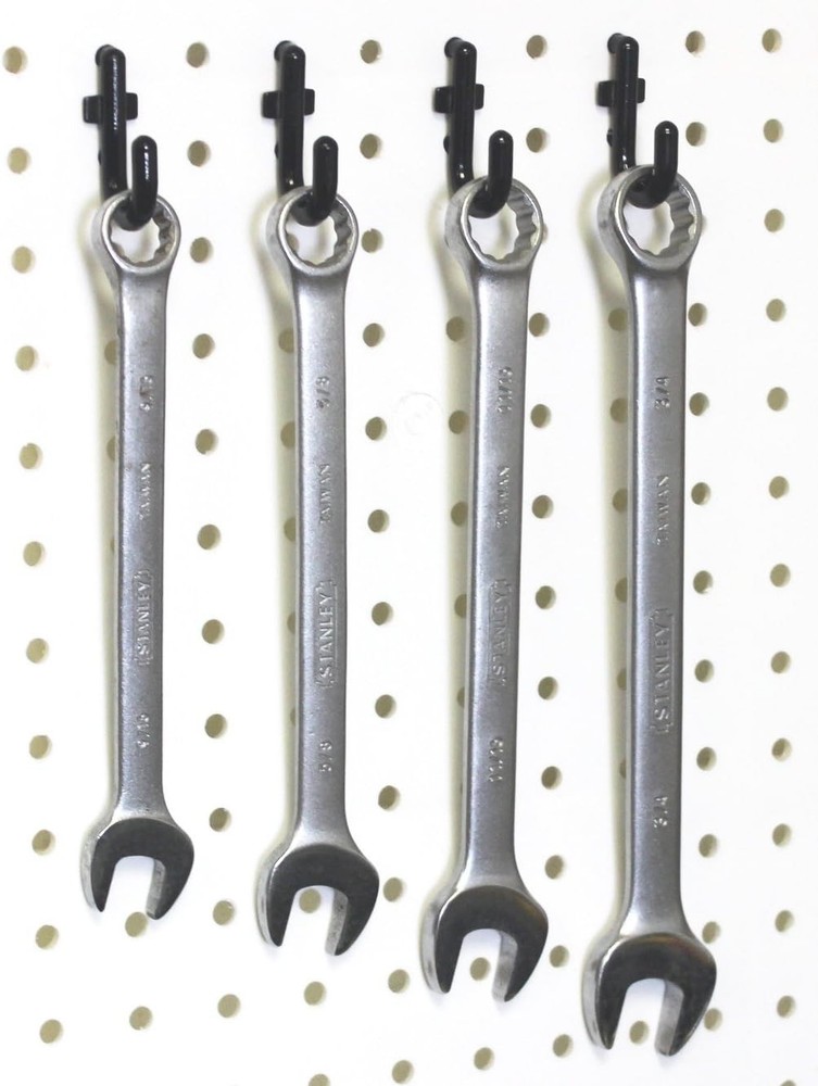 Instant Setup 100-Count Black Pegboard Hooks with Lifetime Durability Guarantee