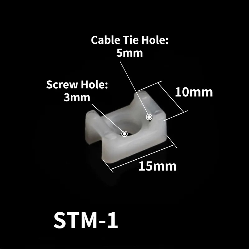 Cable Zip Tie Base Clips, Screw Mount Saddle Cradle Fixing Clips Holders