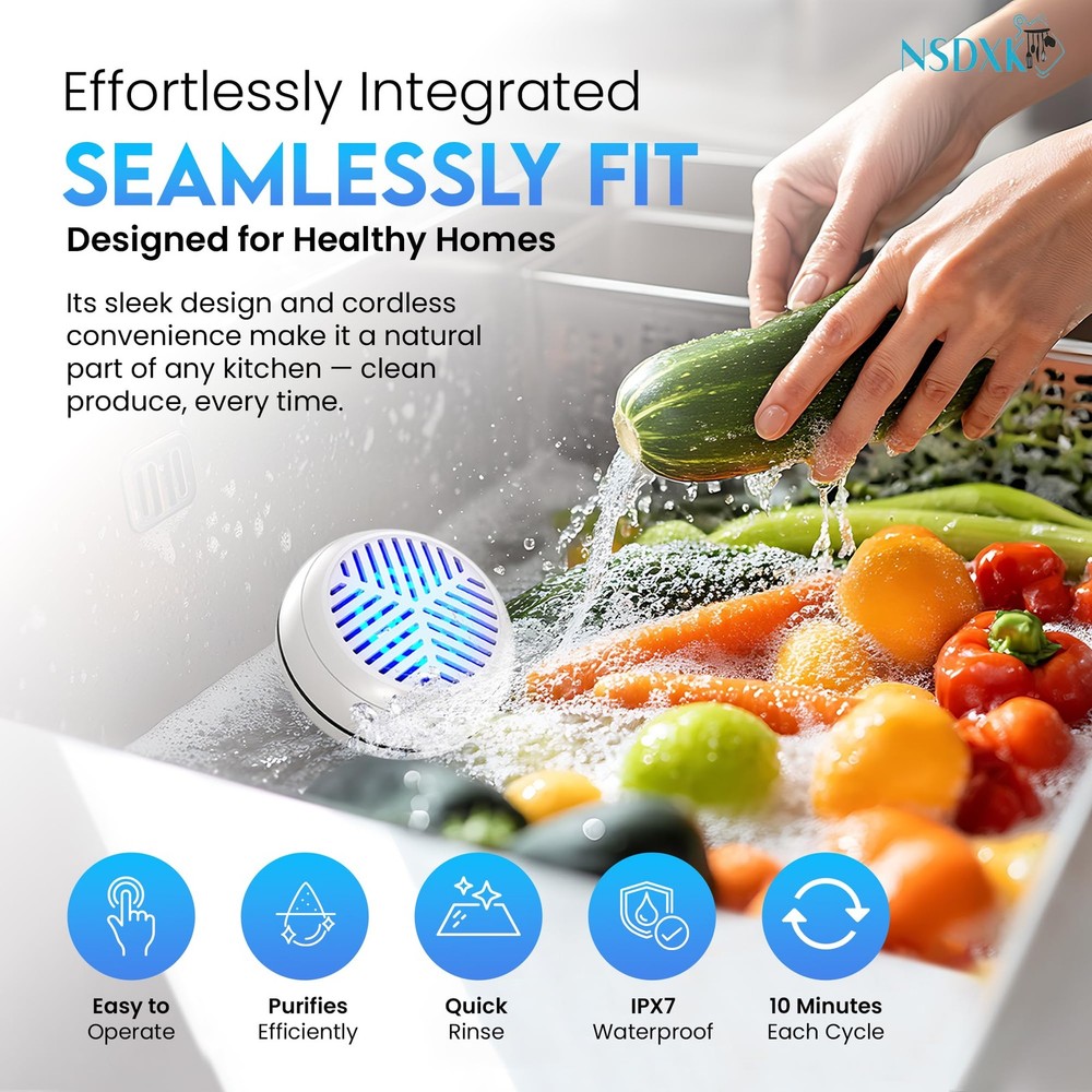 Fruit and Vegetable Washing Machine, Fruit Vegetable Cleaner Device, Portable...