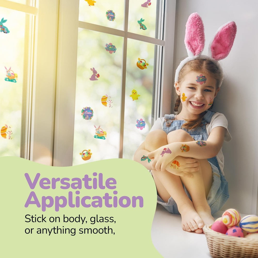 ArtCreativity 240 Pcs Easter Individual Temporary 240 Pieces, 240 Pack
