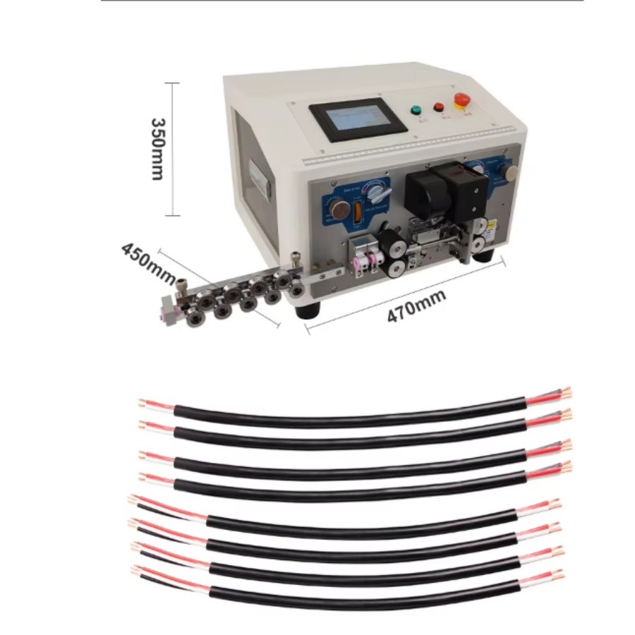 Automatic 1- 6 mm Multiple Conductor Cable Jacket Layer Wire Stripping Machine