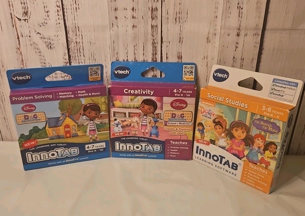 New VTech InnoTab 2 Learning Tablet Bundle w/3 Games