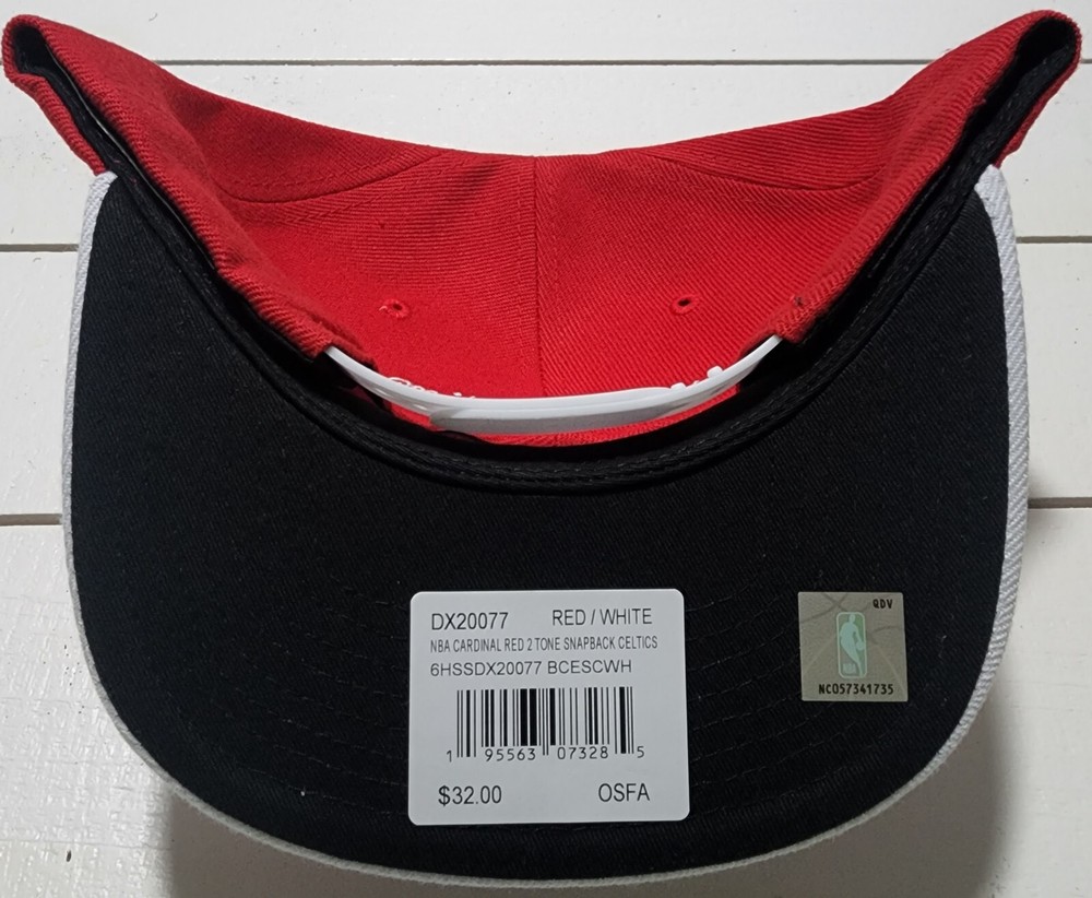Boston Celtics Mitchell & Ness Cardinal Red 2 Tone Adjustable Snapback Hat