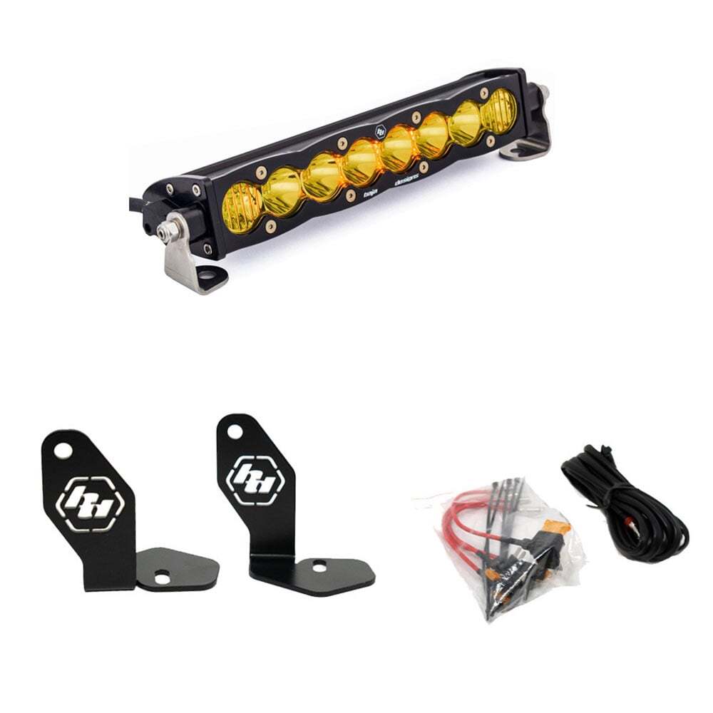 Baja Designs® S8 Hood Light Bar Kit 10-inch (Amber) for 22+ Polaris RZR Pro R
