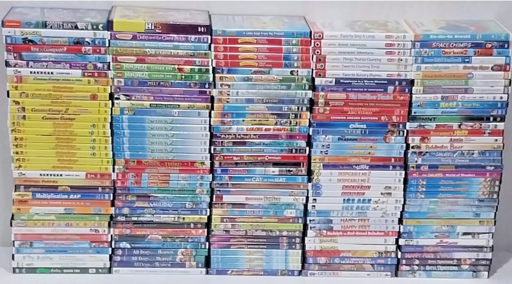 LOT 175 EMPTY DVD CASES w/ ARTWORK SLEEVES + INSERTS, GOOD CONDITION, (NO DISCS)