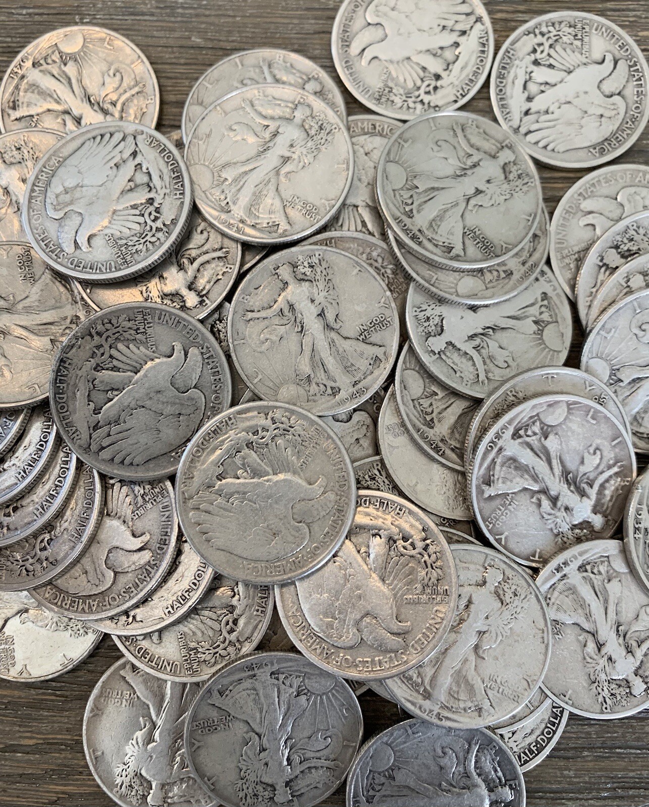 Walking Liberty Half Dollars 90% Silver Circulated CHOOSE QUANTITY FREE SHIPPING