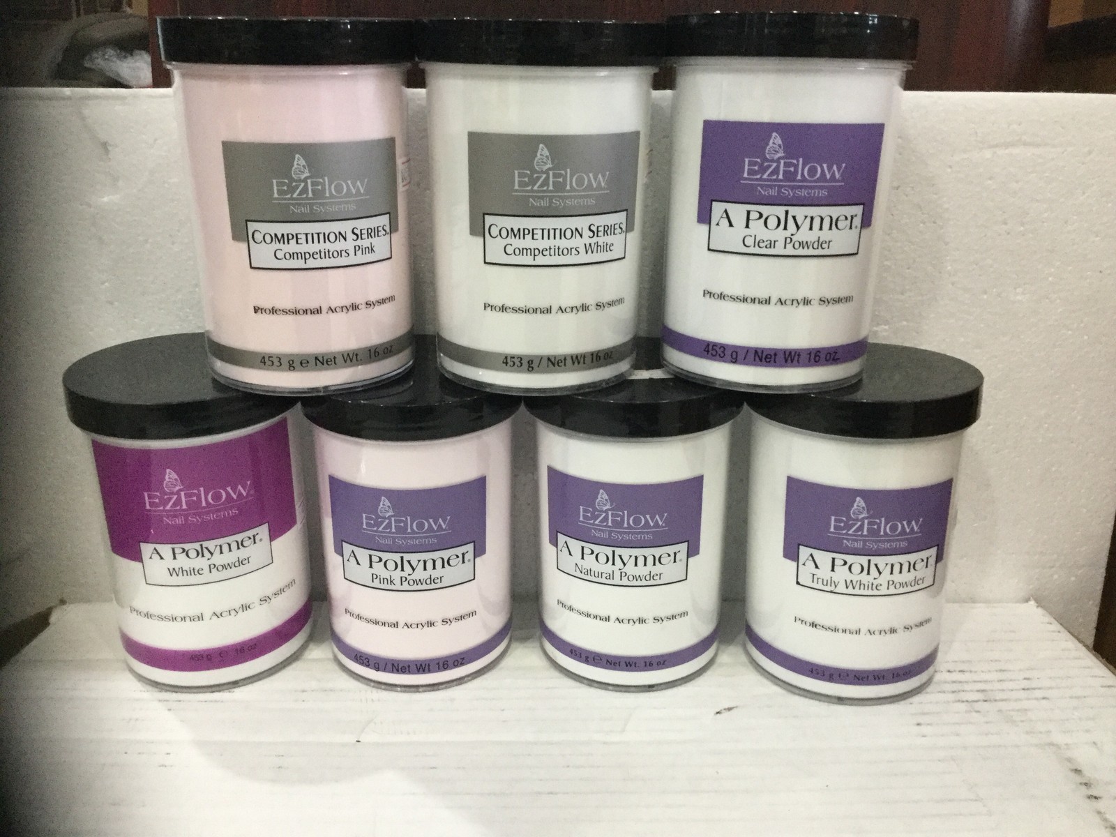 EzFlow A Polymer Acrylic Powder 16oz / 453 g 66051 66043 66047 66059 66063 00162