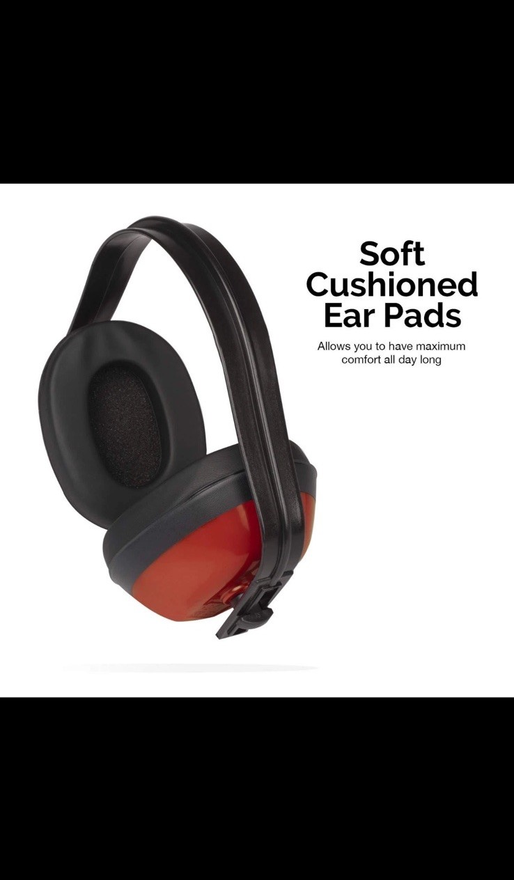 Neiko 53925A Safety Ear Muffs, NRR 26 dB, Adjustable, ANSI S3.19-1974 Approved