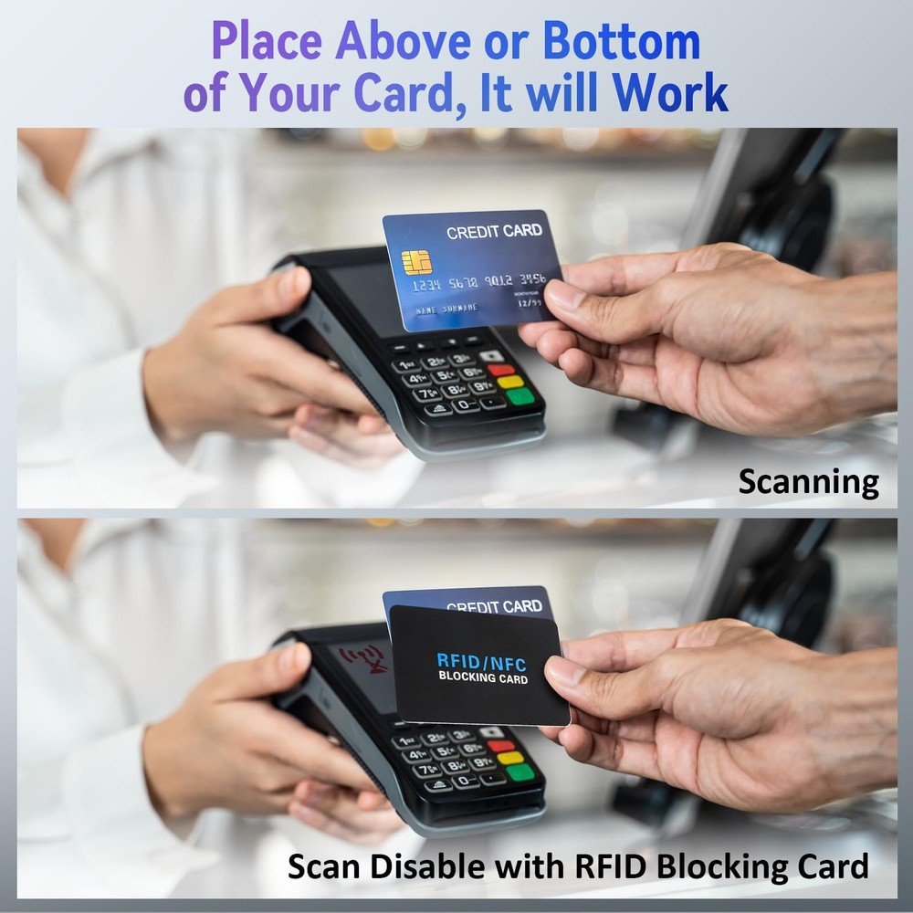 RFID Blocking Card 5 Pack Contactless NFC Credit Debit Card Protector