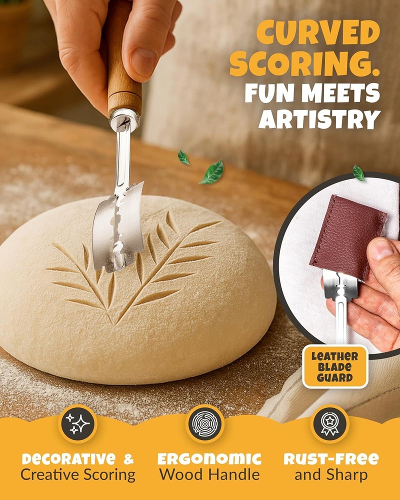 Bread Lame Set with 5 Blades Sourdough Scoring Tool for Bread Baking