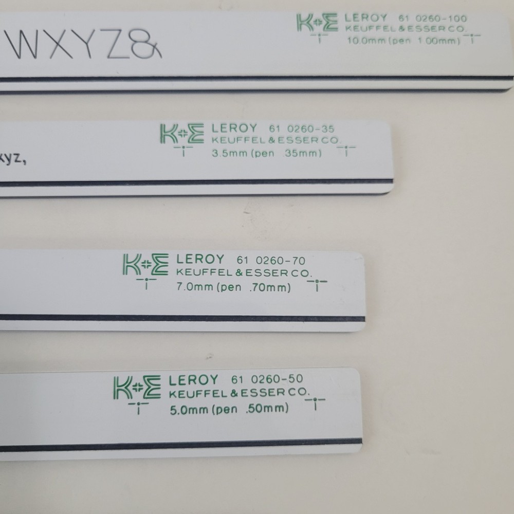 K&E Leroy Drafting Scriber Set Kit with Templates 1981 Vintage Engineering Tools