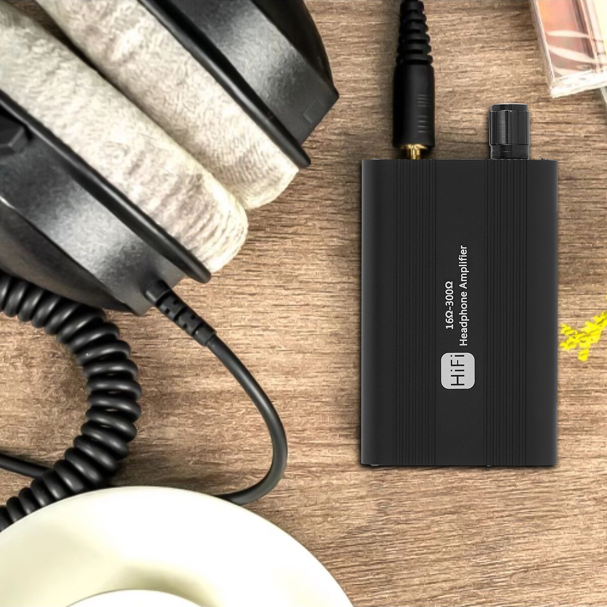 Portable HiFi Headphone Amplifier Amp 3.5mm Headset Amplifier Two-Stage GAIN