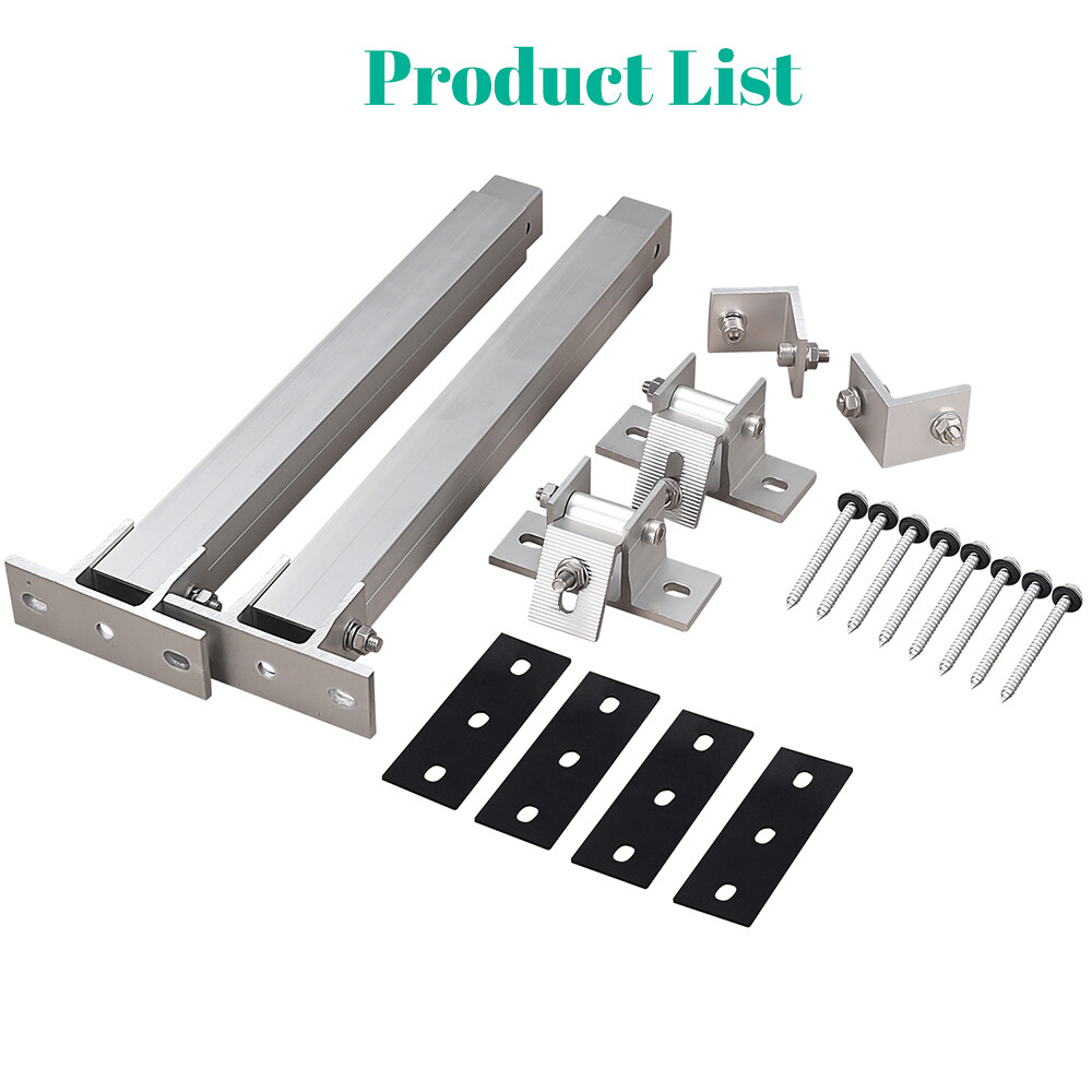 Adjustable Angle Solar Panel Mounting Brackets Ground Wall Roof Tilt Mount Fix