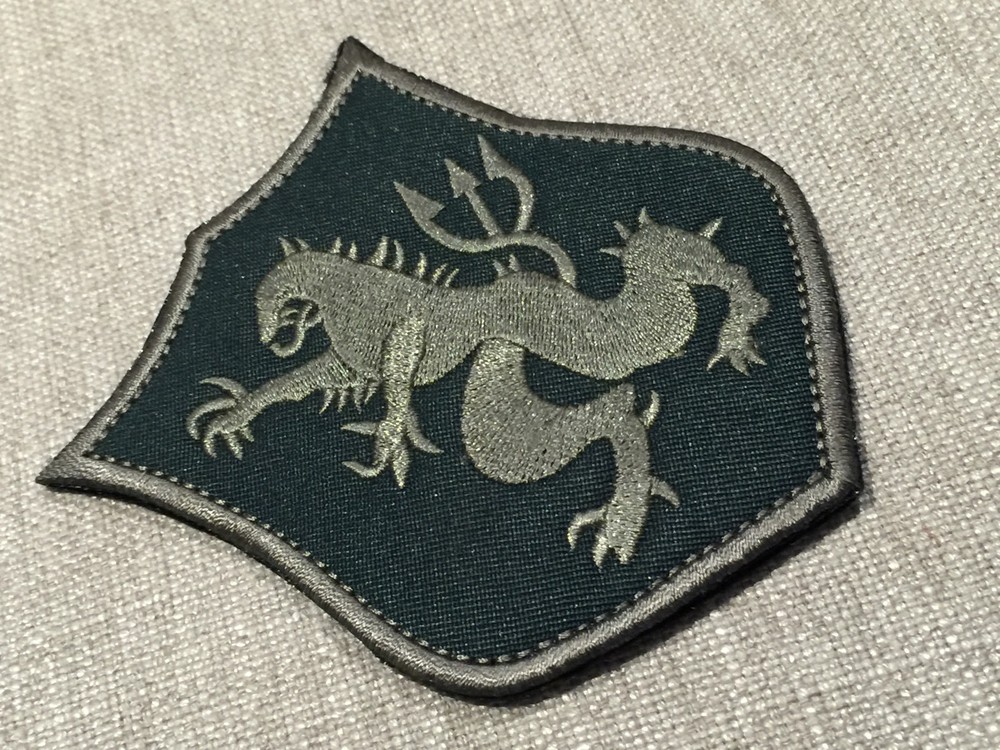 Navy SEAL TEAM DEVGRU GOLD SQUADRON ST6 BLK/GREY Armor Shield Lion Embroid Patch