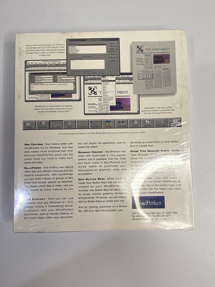 WordPerfect 5.2 For Windows Upgrade Version 1992