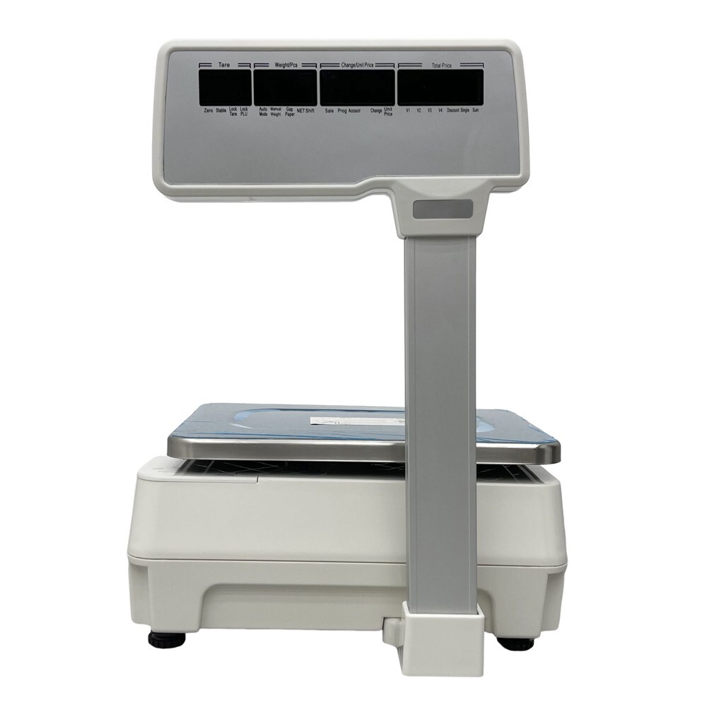 Supermarket LCD Display Digital Price Computing Scale Thermal Printer 33lb 110V