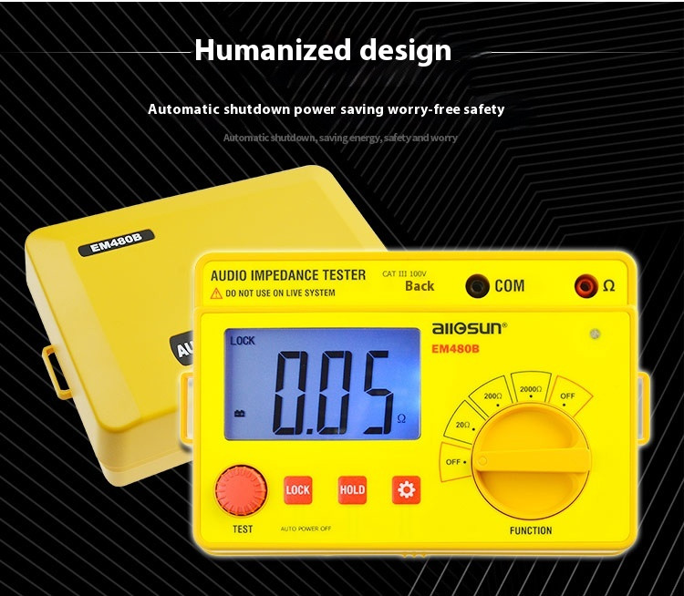 EM480B Digital Audio Impedance Tester Measuring range 20Ω/200Ω/2000Ω