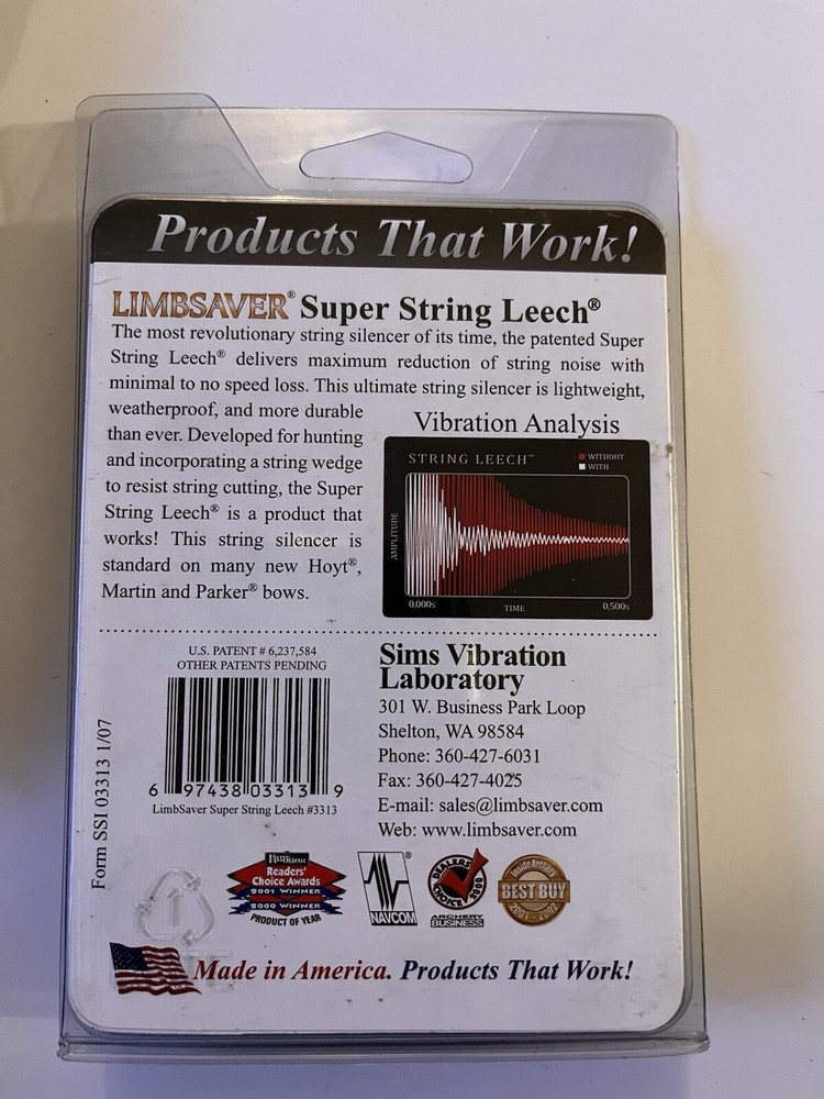 SIMS LIMBSAVER SUPER STRING LEECH 2 PC NOISE & VIBRATION CONTROL